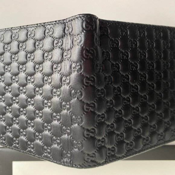 New GUCCI Micro GG NEW Men's Navy bifold - Picture 6 of 11